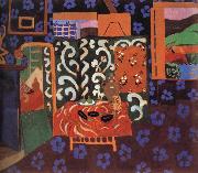 Henri Matisse The interior has eggplant oil